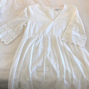 Madewell Eyelet Lace Trim Dress